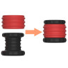 FUKR Ballstretcher Soqlo 35 mm - Hauteur 5 cm Rouge-Noir